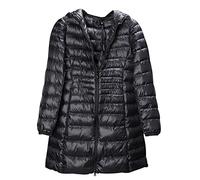 Piumino Leggero Donna Lungo Con Cappuccio Invernale Puffer Jacket Piumini Leggeri Lunghi Donna Invernali Giacca Trapuntata Giubbotto Giacche Piumino Impermeabile Oversize Donna Taglie Forti Nero 5XL