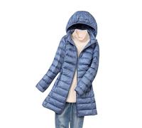 Piumino Leggero Donna Lungo Piumini Leggeri Donna Giacca Trapuntata Giubbotto Piumino Donna Leggero Taglie Forti Puffer Jacket Giubbino Piumino Donna Giaccone Giacche Piumino Donna Cappuccio Blu M