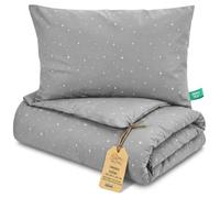 Piumino lettino senza federa cotone Set coperta cuscino culla | 100x135 cm piumone trapunta per neonato bambino imbottitura leggera traspirante caldo Oeko Tex Galassia