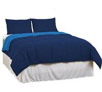 Piumino Letto Invernale in Microfibra Morbidissima da 300 gr mq Double Face Misura Letto 1 Piazza Singolo cm 155x200 Colore Blu Avio Disponibile anche in altri 5 colori e 2 Misure