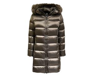 PIUMINO LUNGO RECYCLED CON CAPPUCCIO E PELLICCIA DONNA COLMAR ORIGINALS Marrone