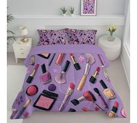 Piumino Matrimoniale Senza Copripiumino Reversibile Per Tutte Le Stagioni, Cosmetici Da Cartone Animato Violetta Piumino Lavabile, Piumone Illustrazione Moderna Per Estivo E Invernale, Leggero