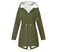 Piumino Oversize Cappotto da donna in peluche sciolto da esterno solido più spesso caldo (A, XXXL)