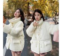 Piumino Parka Giacca Donna Sintetico Morbido Bomber Corto Beige F27081