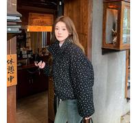 Piumino Parka Giacca Donna Sintetico Morbido Bomber Nero Over Corto 24512