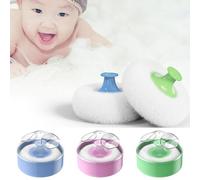 Piumino Per Cipria Con Custodia, Applicatore Per Cipria In Polvere, Contenitore Vuoto Per Talco In Polvere, Scatola Porta Borotalco Con Piumino Confezione Portatile, Adatta Ai Bambini