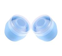 Piumino per Cipria per Bambini e Corpo, 2 Pezzi, Blu | Contenitore in PP con Accessorio Soffice, Asciugatura Rapida e Non Deforma, per Polvere Fine