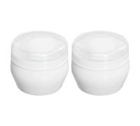 Piumino per Cipria per Ragazzo Ragazza Manico, Bianco, 2 Set | Applicatore per Talco, Uso Dopo il Bagnetto e Cambi Pannolino, per Pelle Delicata