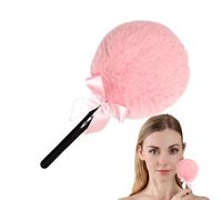 Piumino per il Corpo,Piumino Viso A Lecca Lecca - Applicatore per Cipria con Manico Morbido Strumento Trucco per Donne Ragazze Pelle Sensibile Viso e Corpo Uso Quotidiano Casa e Viaggio