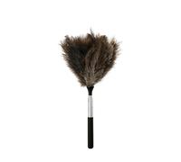 Piumino Per Spolverare Spolverino estensibile in piume di struzzo con spazzola a manico lungo in acciaio inossidabile, utensili for la pulizia della polvere for mobili domestici(Black Long style)