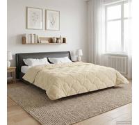 Piumino per tutto l'anno, 200 x 200 cm, con microfibra e pile orsacchiotto, trapunta con imbottitura in fibra, traspirante, morbida, durevole, ideale come coperta estiva e coperta invernale per chi