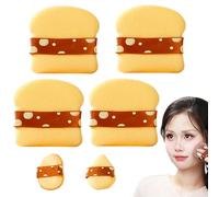 Piumino Per Viso,Fondotinta Cosmetici Spugna - 6 Pezzi Spugne Cosmetiche Riutilizzabili, Strumenti Trucco per CC Cream, Highlighter, BB Cream, Corrector,