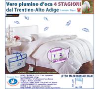 Piumino Piumone in Piuma d' Oca 4 stagioni LAUNEN TIROL Vera Piuma d'Oca 100%