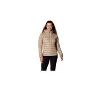 Piumino con cappuccio da donna Rab Microlight Beige S