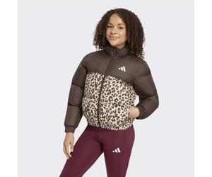 Piumino senza cappuccio, stampa leopardata Marrone 7/8 anni - 120/126 cm Leopardato
