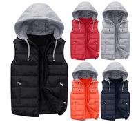 Piumino senza maniche da donna con cappuccio, cappotto da donna autunno chic, cappotti con tasca con coulisse con cappuccio e cappuccio Assemblare piumino imbottito cappotto mezza stagione casual