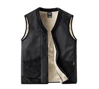 Piumino Senza Maniche Uomo Antivento Invernale Gilet Caldo Smanicato Giubbino Leggera Casual Giubbotto Stand Collare Imbottito Elegante Cappotto Corto con Zip Giacca Softshell Taglie Forti Sportiva