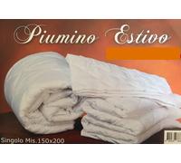 PIUMINO SINTETICO ESTIVO PIAZZA E MEZZA TESSUTO 100% COTONE