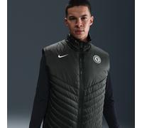 Piumino smanicato da calcio di peso medio Nike Therma-FIT Chelsea FC Windrunner - Uomo - Verde L