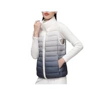 Piumino smanicato da donna ultra leggero per primavera autunno e primavera, con supporto, slim fit, senza maniche, Grigio 9, M
