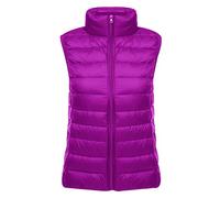 Piumino Smanicato Donna Leggero Gilet Imbottito Donna Giubbotto Smanicato Giacca Smanicata Invernale Piumini Leggeri Senza Maniche Donna Giacconi Invernali Cappotto Trapuntato Ultraleggero Viola S