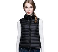 Piumino Smanicato Donna Leggero Gilet Imbottito Donna Giubbotto Smanicato Giacca Smanicata Invernale Piumini Leggeri Senza Maniche Donna Giacconi Invernali Cappotto Trapuntato Ultraleggero Nero S