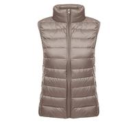 Piumino Smanicato Donna Leggero Gilet Imbottito Donna Giubbotto Smanicato Giacca Smanicata Invernale Piumini Leggeri Senza Maniche Donna Giacconi Invernali Cappotto Trapuntato Ultraleggero Cachi S