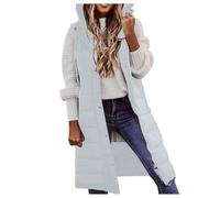 Piumino Smanicato Donna Lungo Gilet Donna Elegante Caldo Leggeri Senza Maniche Giubbotto Donna con Tasca Bottoni, Gilet Donna Lungo Smanicato Antivento Termica Cappotti Donna Invernali