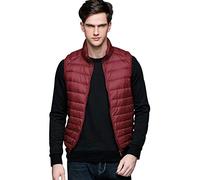 Piumino Smanicato Leggero Uomo Giacca Smanicata Uomo Giubbotto Smanicato Piumini Gilet Leggeri Imbottito Invernale Piuma Giubbotti Piumino Senza Maniche Uomo Ultraleggero Caldo Invernali Rosso S