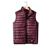 Piumino Smanicato Uomo,Gilet Da Uomo Per Il Tempo Libero Gilet Trapuntato Gilet Funzionale Da Esterno Bordeaux Gilet Trapuntato Gilet Senza Maniche Giacca Da Uomo Cerniere Antivento Scaldacollo Per