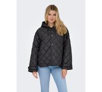 Piumino trapuntato con cappuccio Nero XS Tinta unita