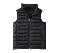 Piumino trapuntato per bambini con cerniera completa collo a lupetto leggero senza maniche piumini per ragazzi ragazze inverno morbido gilet termico all'aperto escursionismo passeggiate piumini