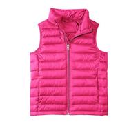 Piumino trapuntato per bambini con cerniera completa collo a lupetto leggero senza maniche piumini per ragazzi ragazze inverno morbido gilet termico all'aperto escursionismo passeggiate piumini