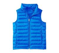 Piumino trapuntato per bambini con cerniera completa collo a lupetto leggero senza maniche piumini per ragazzi ragazze inverno morbido gilet termico all'aperto escursionismo passeggiate piumini