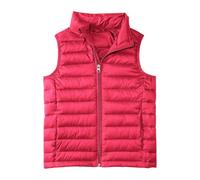 Piumino trapuntato per bambini con cerniera completa collo a lupetto leggero senza maniche piumini per ragazzi ragazze inverno morbido gilet termico all'aperto escursionismo passeggiate piumini
