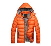 Piumino Uomo 100 Grammi Trekking Biker in Piuma D'Oca Autunno Inverno Casual Impermeabile Calda Giacca a Vento Piumino Felpa con Cappuccio Outwear