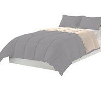 Piumino Winter Double Face Invernale 300 gr/mq in Morbida Microfibra Misura 2 Piazze Matrimoniale cm 250x200 Colore Panna Tortora