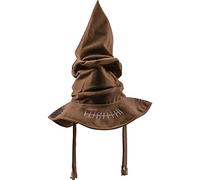 PIUMOJ Cappello Parlante Interattivo di Harry - Cappello da Strega di Halloween, Wizard Accessorio per Feste in Maschera e Cosplay, Marrone, 38x38x40cm