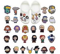 PIUMOJ Ciondoli per Scarpe Harry, PVC Charms per Scarpe, Mago Gioielli per Le Scarpe for Croc Shoes, Potter Shoe Charm per braccialetto per feste di Natale Regali di Compleanno, 27 Pezzi