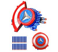 PIUMOJ Scudo Captain Launcher, America Shield Launcher, Scudo Difensivo, Scudo Giocattolo di Captain, Scudo Lanciatore, Lanciatore di Eroi, Giocattolo da Gioco di Ruolo Ragazzo