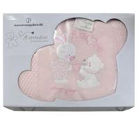 Piumoncino Copertina Nazareno Gabrielli In Morbido Pile Ricamato Culla Lettino