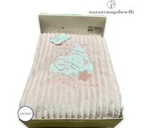 Piumoncino Copertina Nazareno Gabrielli In Morbido Pile Ricamato Culla Lettino