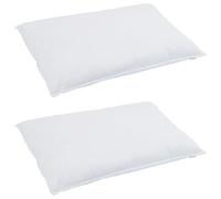Piumone Bianco 240 x 220 cm con Cuscini 40 x 80 - Set Invernale con Design a Box Stitch per la Camera da Letto, in Microfibra e Cotone. Include 1 o 2 Cuscini Rettangolari. Stile Moderno, Coperta Acco
