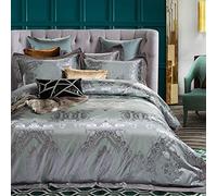 piumone Doppie a Doppia Dimensione Viola e Grigio coperture per Piumino Doppio Bianco Rosa Biancheria da Letto in Seta di Cotone Set King Size (Una Regina)