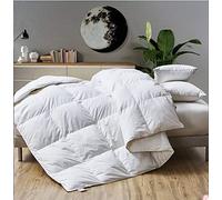 Piumone in piuma d'oca, lussuoso, super morbido, design 3D, anallergico, con cuciture doppie, ottima qualità alberghiera (matrimoniale, 13,5 Tog, piuma d'oca)