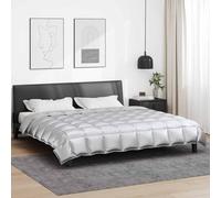 Piumone Invernale Argento 200x220 cm in Raso e Microfibra, Anallergico, Assorbe l'Umidità, Antipiega, con Imbottitura in Poliestere