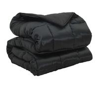 Piumone invernale nero 220x240 cm in raso e microfibra, imbottitura 450 g/m², anallergico, assorbe l'umidità, resistente alle pieghe, certificato Oeko-Tex