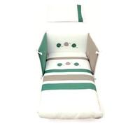 PALI - Piumone lettino Pali 0687ASTRIDS ASTRID set 3 pezzi Bianco, Verde e Sa - SPEDIZIONE GRATUITA