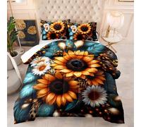 Piumone Letto Singolo Blu Bianco Arancione Trapunta Letto Singolo Microfibra Trapunte Invernali Singole Lavabile Piumone Invernale Trapunta Singola Invernale 4 Stagioni+2 Federe(50x75cm) 173x229cm