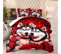 Piumone Letto Singolo Cane Nero Rosa Trapunta Letto Singolo Microfibra Trapunte Invernali Singole Lavabile Piumone Invernale Trapunta Singola Invernale 4 Stagioni+2 Federe(50x75cm) 172x218cm